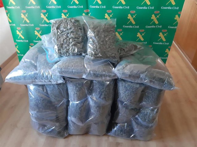 Marihuana transportada por los ahora detenidos en Valladolid.