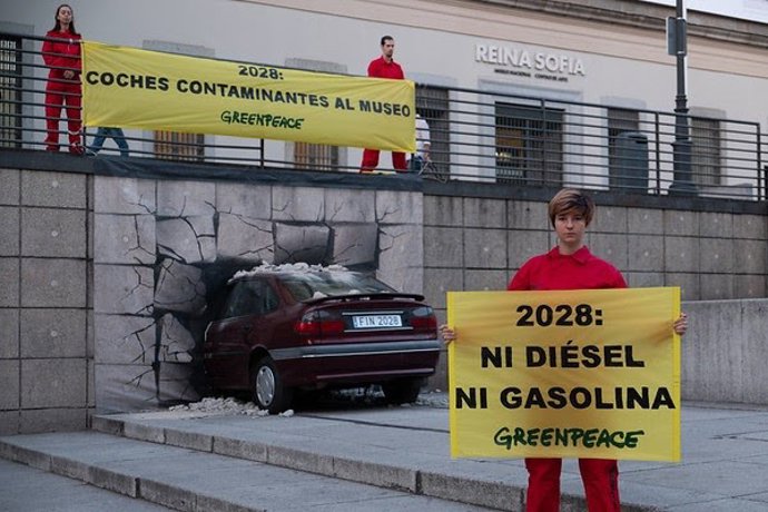 Protesta de Greenpeace contra el diésel