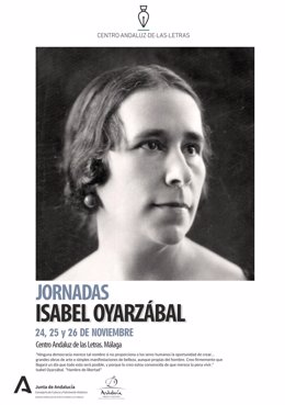 Cartel de las jornadas dedicadas a la escritora Isabel Oyarzábal