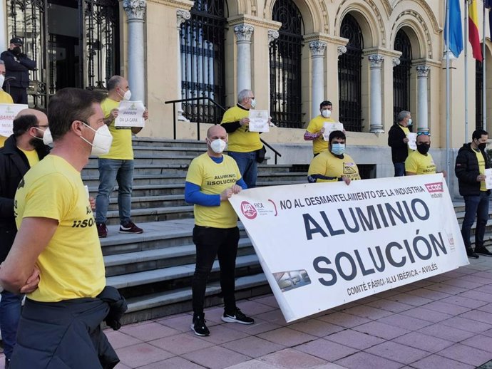 Concentración de trabajadores.