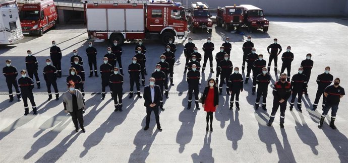 Participantes en el curso de ingreso básico de bomberos
