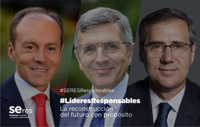 El consejero delegado de Ferrovial, Ignacio Madridejos y el consejero delegado de Santander España, Rami Aboukhair, en el último encuentro de #LíderesResponsables, impulsado por Fundación SERES.