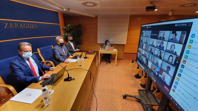 Pleno Extraordinario telemático de la Diputación Provincial de Zaragoza.