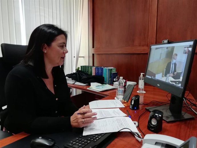 La Secretaria General de Regeneración, Racionalización y Transparencia de la Consejería de Turismo, Nuria Gómez, este viernes en un seminario con la Airef.