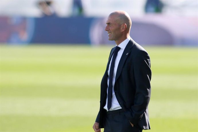 Zinédine Zidane durante un partido del Real Madrid