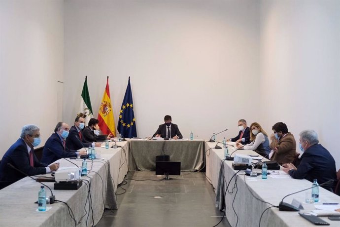 El vicepresidente y consejero de Turismo, Juan Marín, ha presidido este viernes la reunión de la Mesa del Turismo de Andalucía.