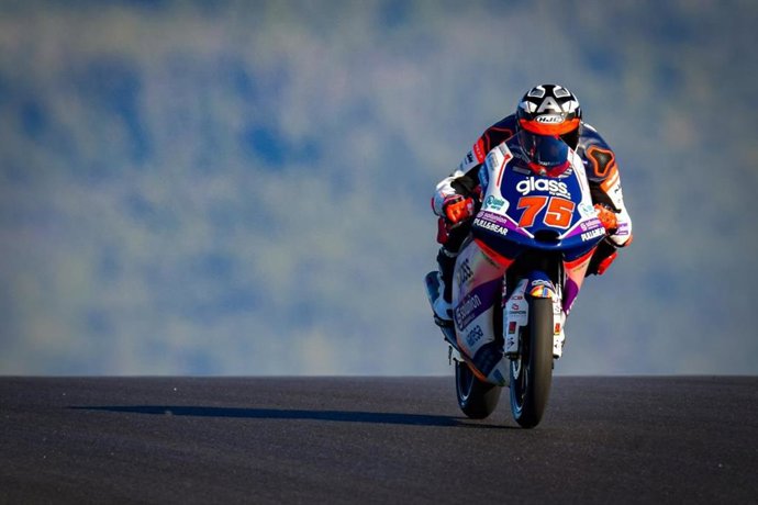El piloto español de Moto3 Albert Arenas (Aspar Team) en el Gran Premio de Portugal 2020, disputado en el Autódromo Internacional do Algarve
