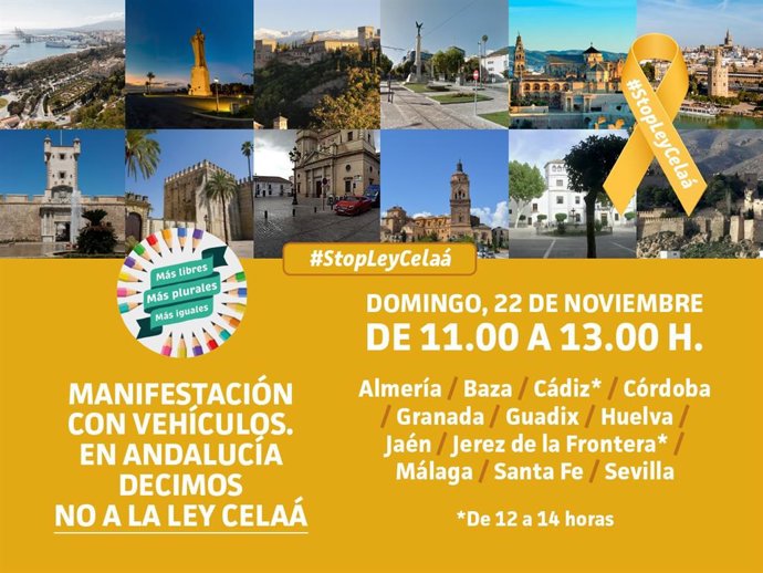 La educación concertada se manifiesta en coche para protestar contra la 'Ley Celaá'