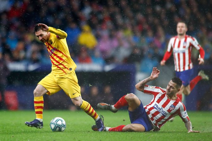 Messi en el último Atlético - Barcelona