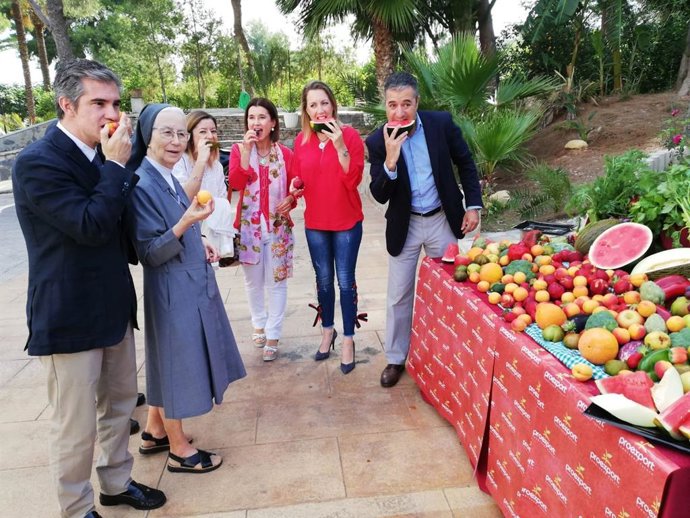 El consejero de Agua, Agricultura, Ganadería y Pesca, Miguel Ángel del Amor, durante la presentación del Programa de consumo de frutas y hortalizas en las escuelas del pasado año