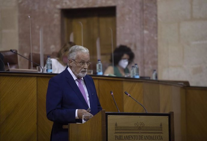 Comparecencia del Defensor del Pueblo Andaluz, Jesús Maeztu, en la primera jornada del Pleno del Parlamento Andaluz, foto de archivo