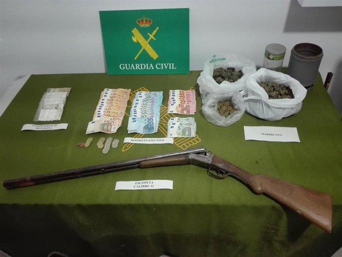 Efectos decomisados en Villa del Río