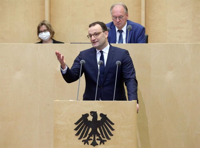 Jens Spahn, el ministro de Sanidad de Alemania, en una intervención en el Bundesrat