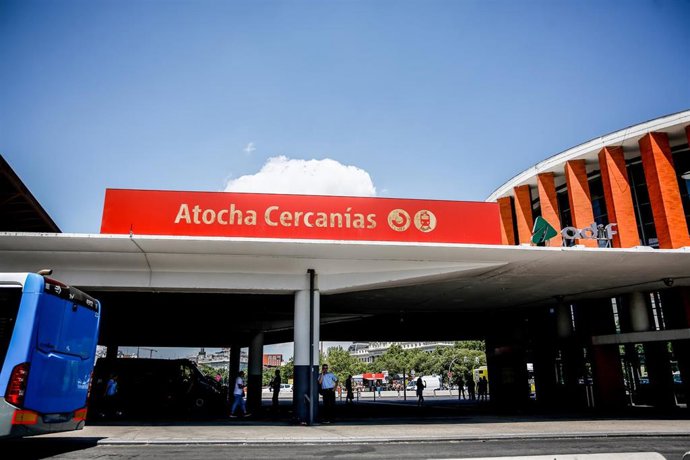 Estación de trenes cercanías de Atocha (Madrid).
