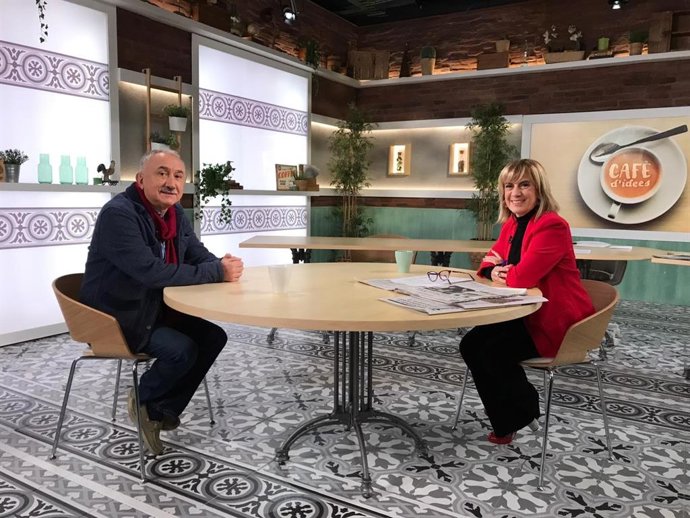 El secretario general de UGT, José María Álvarez, y la periodista Gemma Nierga