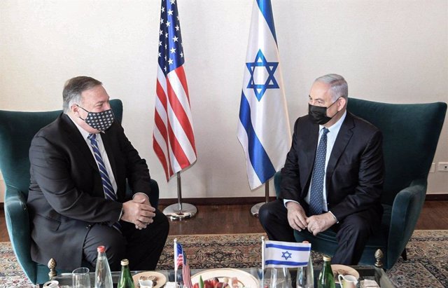 El secretario de Estado, Mike Pompeo, y el primer ministro israelí, Benjamin Netanyahu