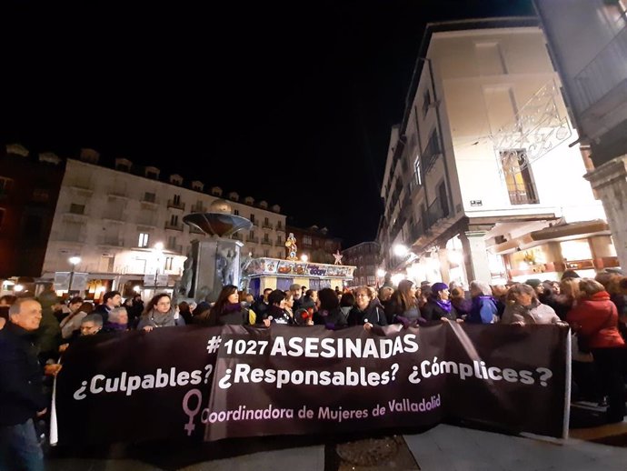 Manifestación con motivo del 25N en Valladolid