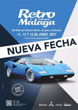 Cartel Retro Málaga 2021 nueva fecha de celebración en junio