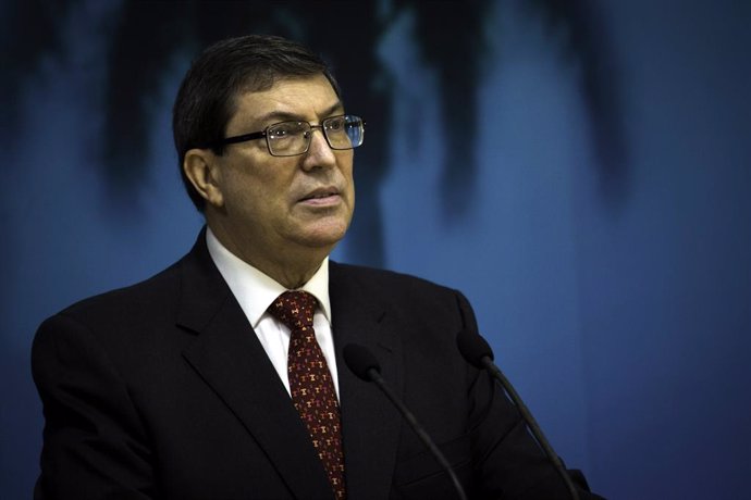 22 October 2020, Cuba, Havana: Cuban Foreign Relations Minister Bruno Rodriguez Parrilla speaks during a press conference about US blockade on Cuba. Photo: Irene Perez/TheNEWS2 via ZUMA Wire/dpa