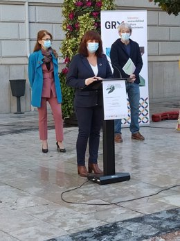 La diputada de Bienestar Social y vicepresidenta tercera, Olvido de la Rosa, en el acto de conmemoración del Día de los Gitanos en Andalucía