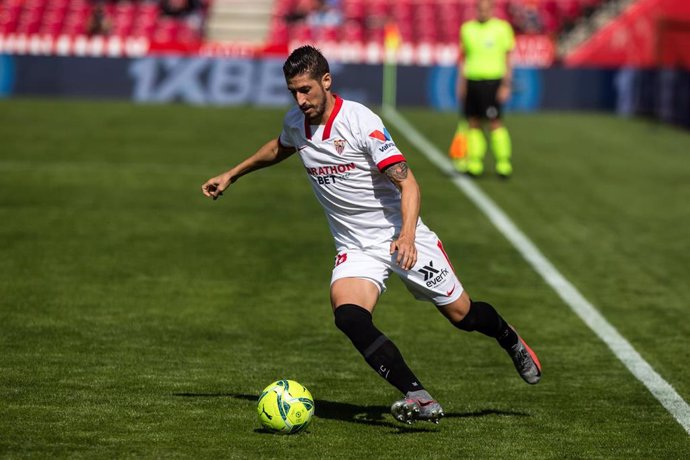 El jugador del Sevilla Sergio Escudero