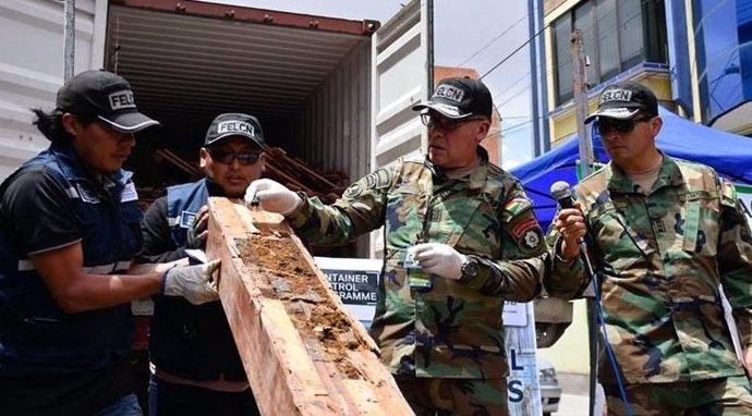 Incautación de cocaína en Bolivia