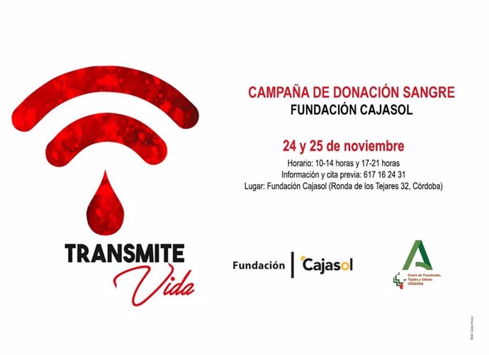 Cartel de la campaña de donación de la Fundación Cajasol