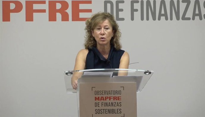 La subgobernadora del Banco de España, Margarita Delgado, en el I Foro del Observatorio Mapfre de Finanzas Sostenibles.