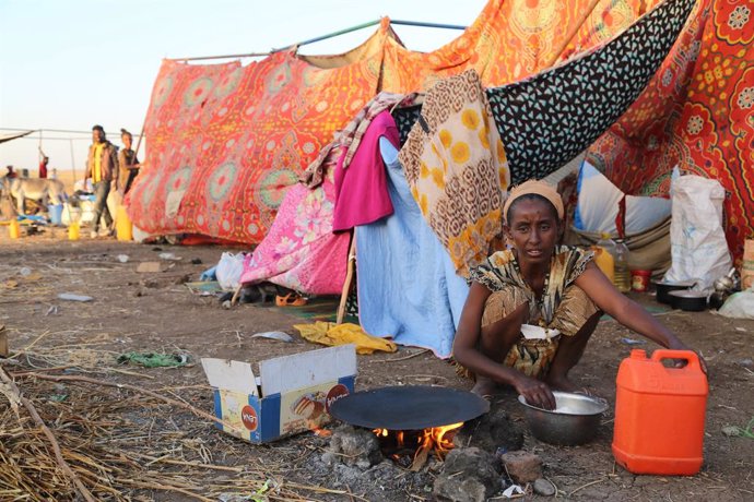 Una refugiada etíope en Sudán