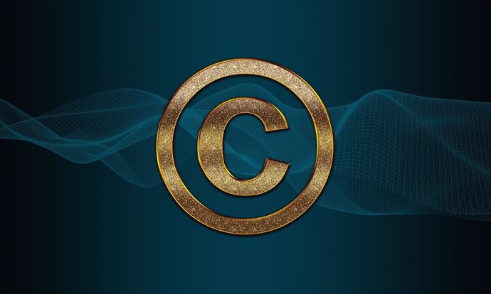 Derechos de autor, símbolo de copyright.