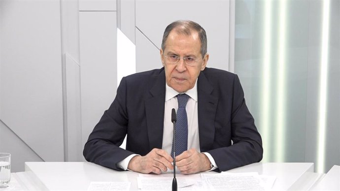 Sergei Lavrov, en una entrevista en Moscú