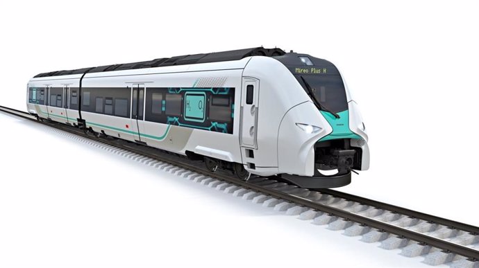 Prototipo del tren propulsado por hidrógeno que Siemens está desarrollando