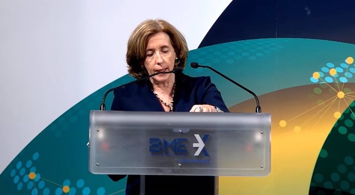 La secretaria de Estado de Economía y Apoyo a la Empresa, Ana de la Cueva, en el Foro Latibex 2020.