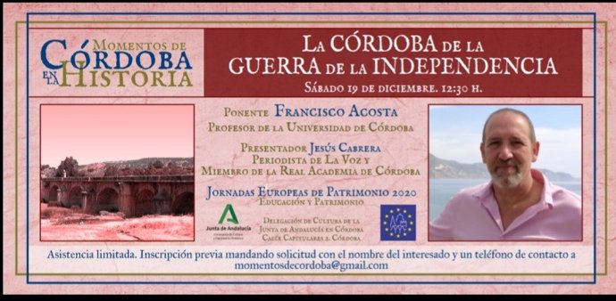 Cartel de una de las conferencias del ciclo 'Momentos de Córdoba en la historia'