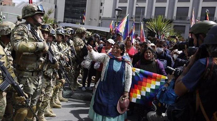 Imagen de archivo de manifestaciones en apoyo a Evo Morales tras su salida de Bolivia