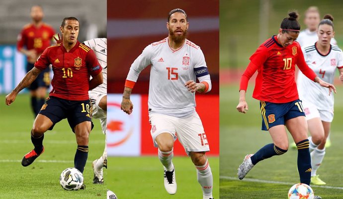 Los jugadores españoles Thiago Alcántara, Sergio Ramos y Jennifer Hermoso, candidatos al premio 'The Best' 2020 de la FIFA
