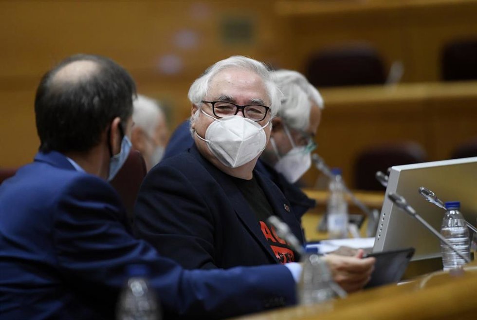 El ministro de Universidades, Manuel Castells, en la Comisión de Ciencia, Innovación y Universidades del Senado el pasado 8 de octubre