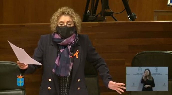 La diputada del PP Gloria García en la Junta General.