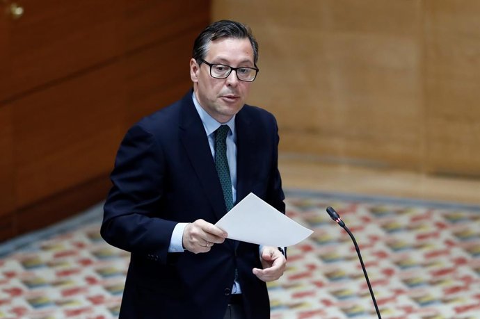 El portaveu del PP, Alfonso Serrano Sánchez, a l'Assamblea de Madrid.
