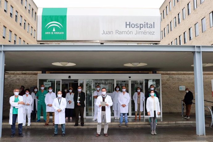 Acto en el Hospital Juan Ramón Jiménez de Huelva con motivo del Día Contra la Violencia de Género.