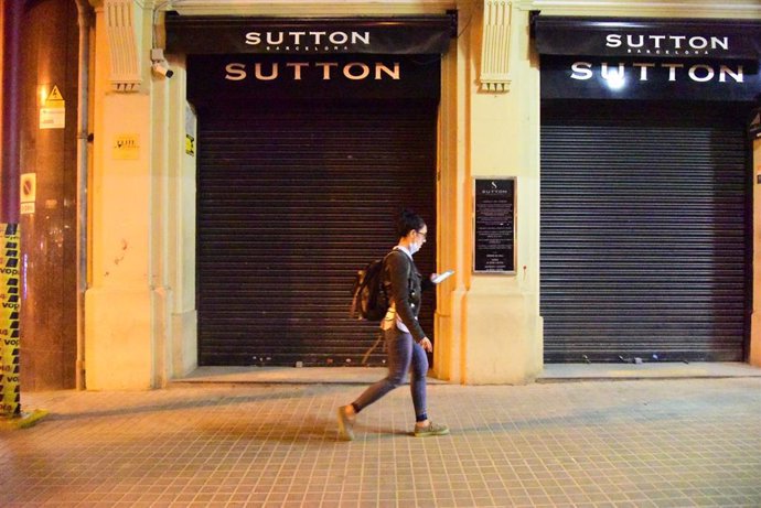 Una discoteca tancada a Barcelona, Catalunya (Espanya), 7 d'octubre del 2020.