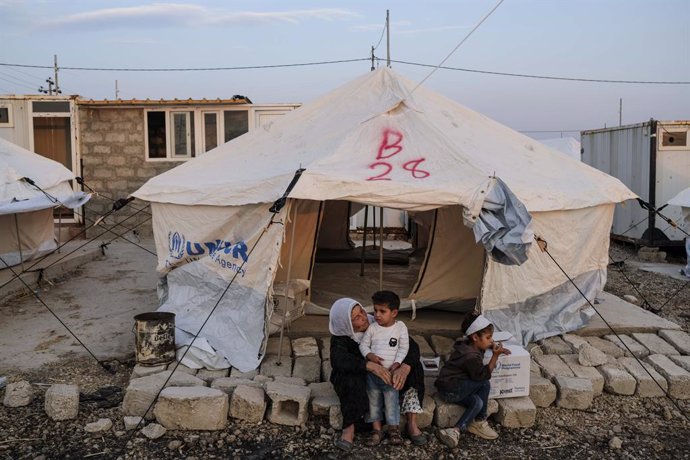 Imagen de archivo de un campo de refugiados en Irak.