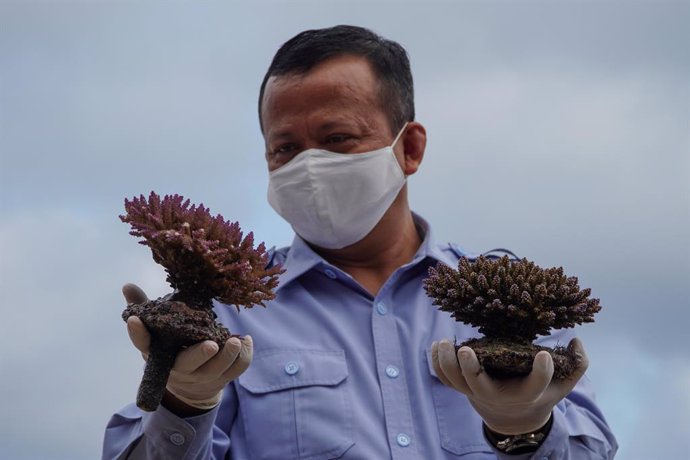 El ministro de Recursos Marinos y Pesca de Indonesia, Edhy Prabowo.