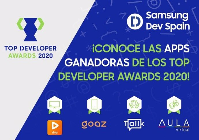Apps premiadas en los Top Developer Awars 2020 de Samsung.