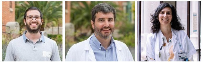 De izquierda a derecha, los autores barceloneses del estudio: el ingeniero Victor Montal, el neurólogo Juan Fortea, y la neuróloga Raquel Sánchez-Valle.