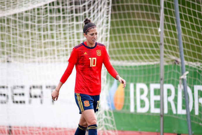 Jennifer Hermoso, player of Women's Spain Team, during the training day of the Women Spain Team at Ciudad del Futbol of Las Rozas on November 07, 2019, in Madrid, Spain.