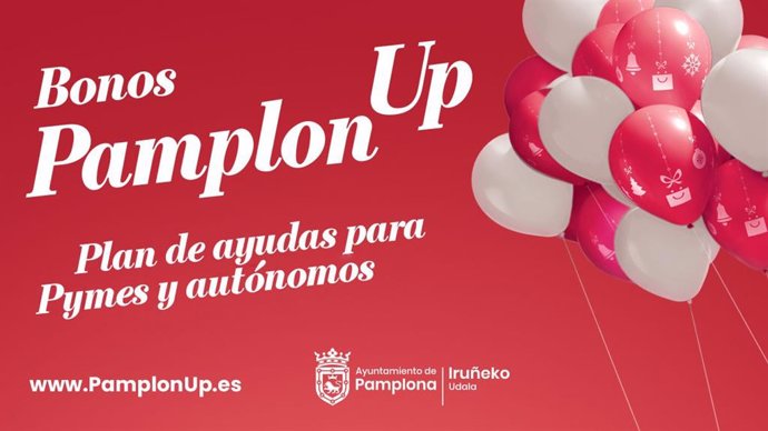 Cartel de la campaña de bonos 'PamplonUP'