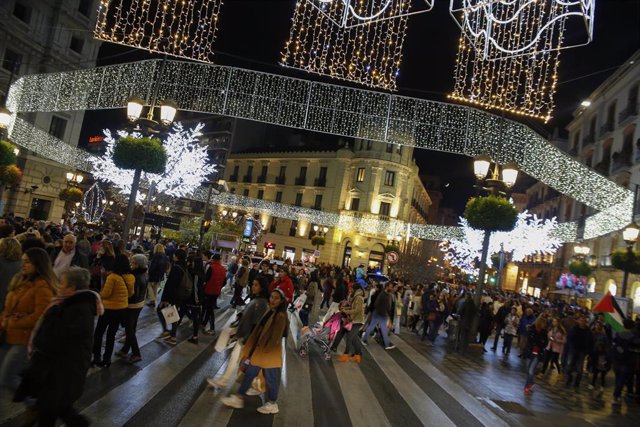 Encendido de las luces de Navidad en Granada en 2019