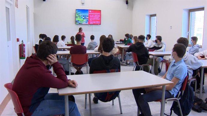 Imágenes de un aula de Bachillerato de la Escuela Ideo de Madrid