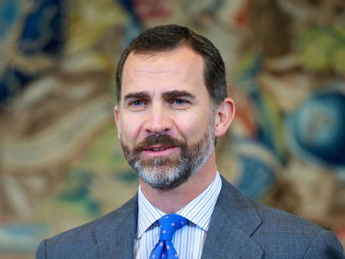 Prince Felipe of Spain receives Asociacion Mensajeros de la Paz at Zarzuela Palace on December 14, 2012 in Madrid, Spain.